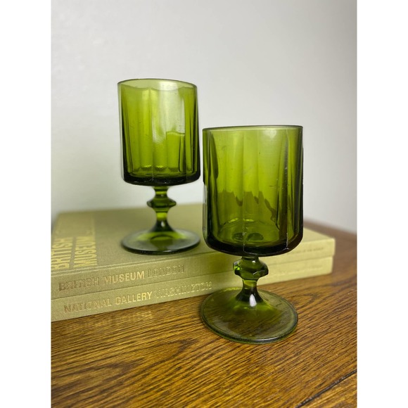 Colony Nouveau Green - Olive Green - 2 Water Glassed - Picture 1 of 7